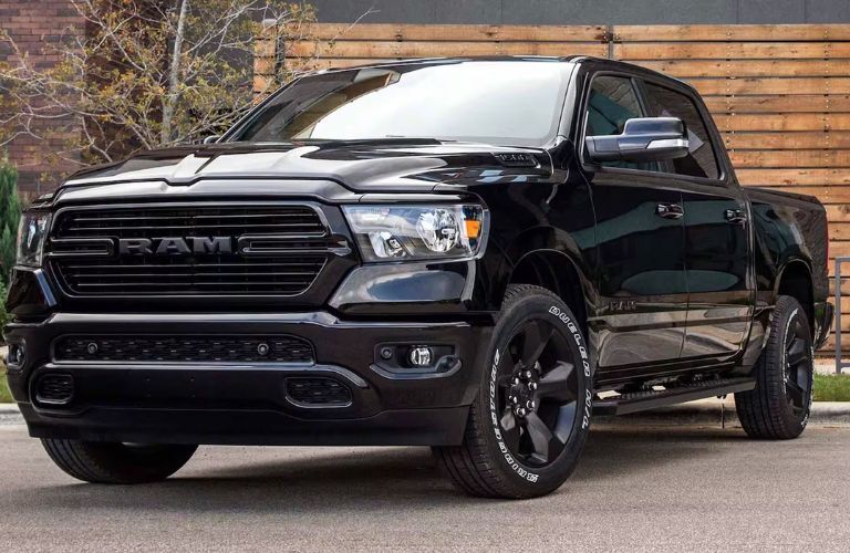 Front-quarter view of the 2024 Ram 1500 Black