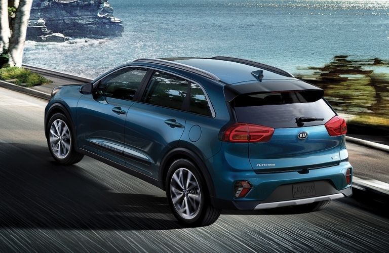 2021 Kia Niro rear driving view