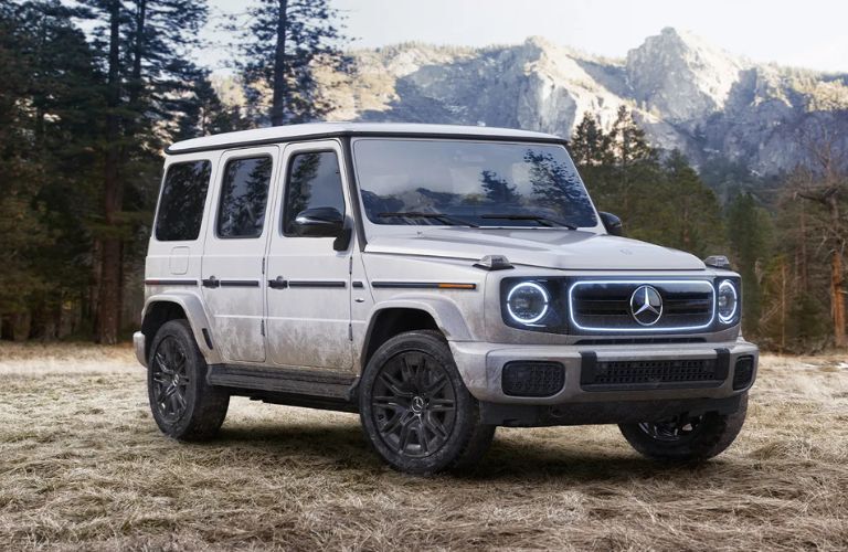 diagonal front view image of the 2025 Mercedes-Benz G-Class SUV