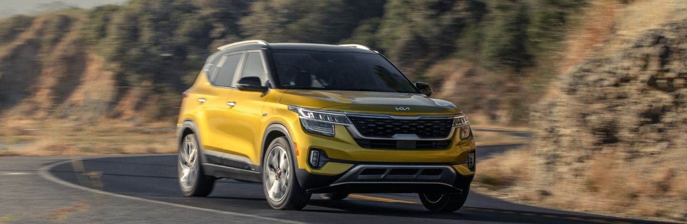 2022 Kia Seltos side and front view