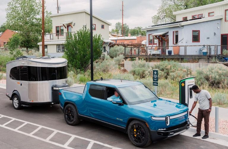 2022 Rivian R1T on a road