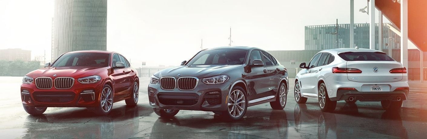 2021 BMW X4 lined up on the road