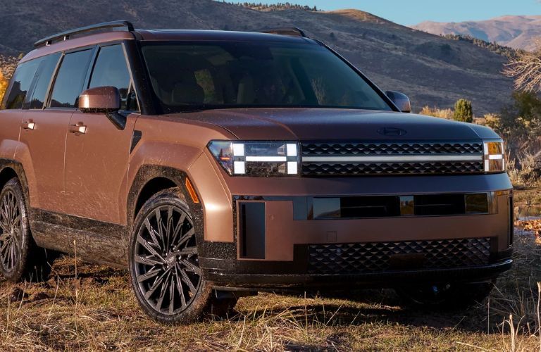 2026 Hyundai Santa Fe side and front view