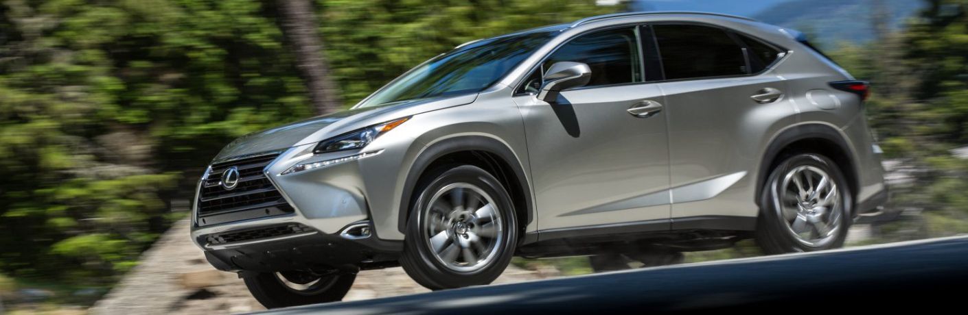 Side view of the 2015 Lexus NX driving