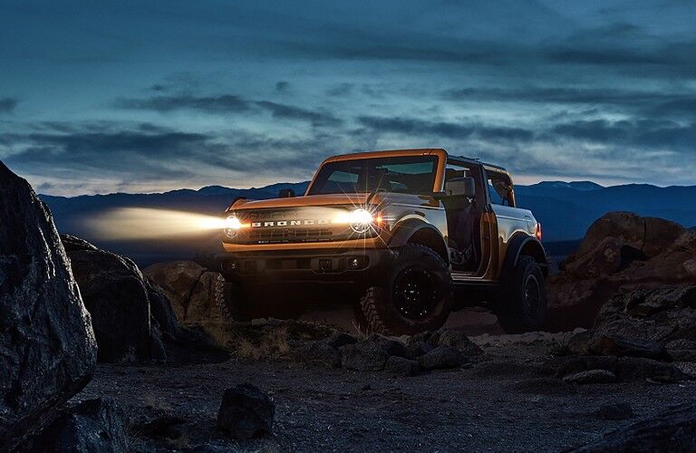 2021 Ford Bronco 2-Door in the dark