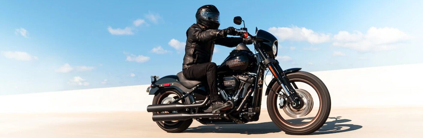 Biker riding the 2021 Harley Davidson LowRider