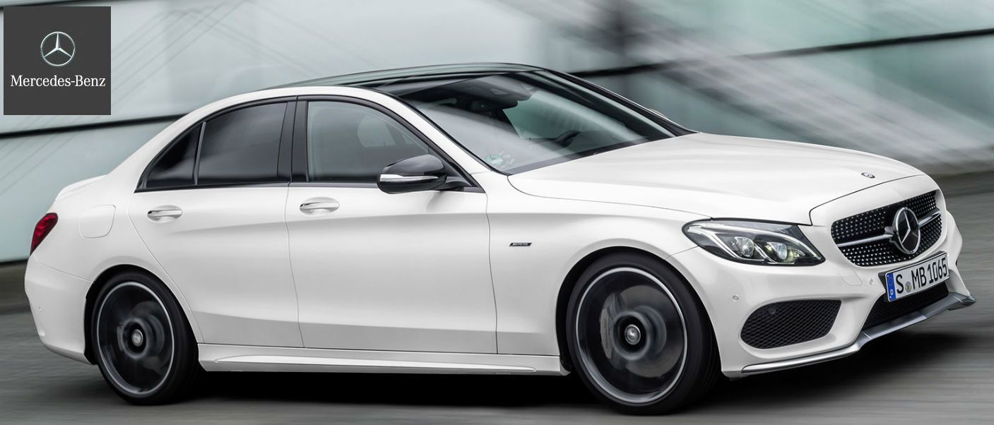 white 2016 Mercedes-Benz C-Class side view