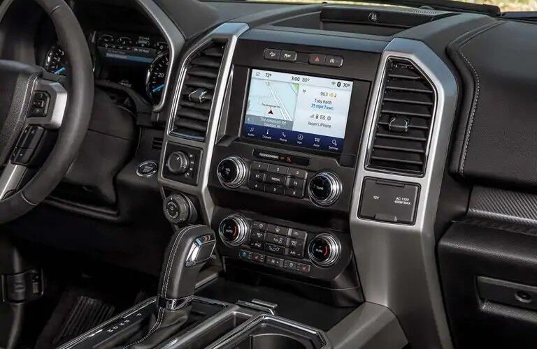 Centre touchscreen interface of 2020 Ford F-150 Lariat