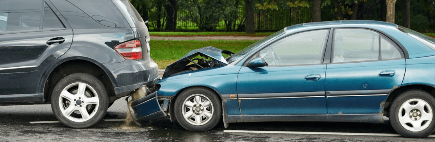 Car accident on road