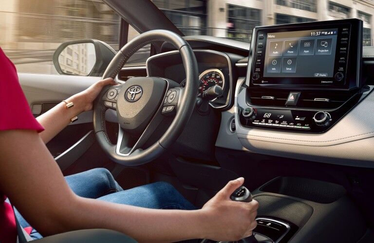 2022 Toyota Corolla dashboard and steering wheel