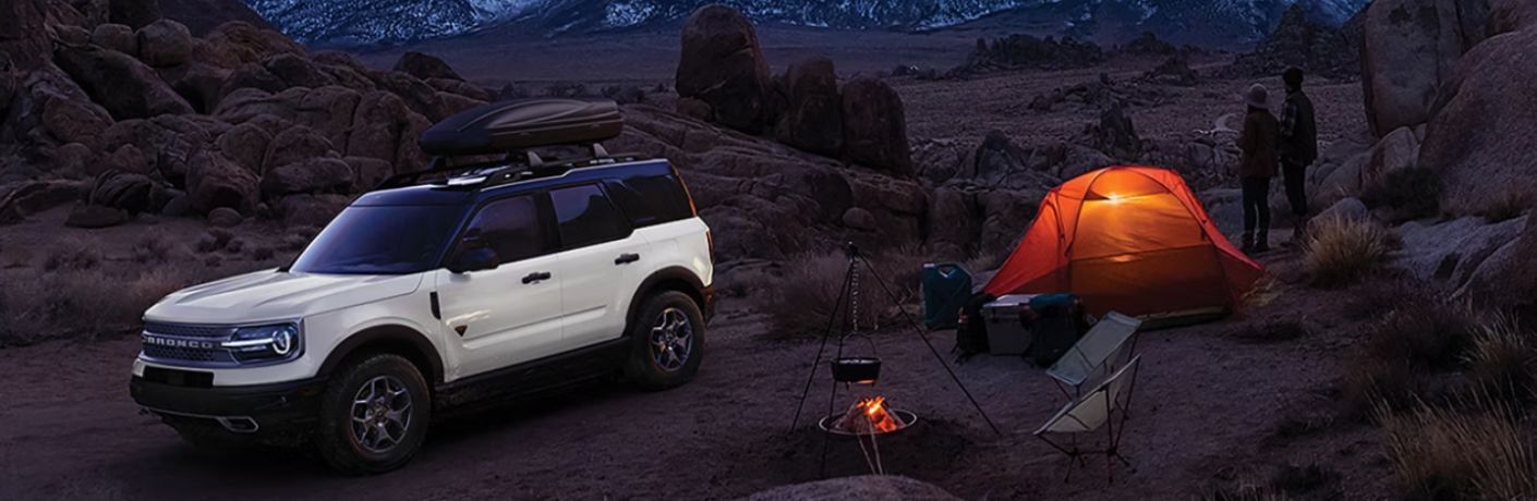 2024 Ford Bronco Sport Big Bend parked at a campsite