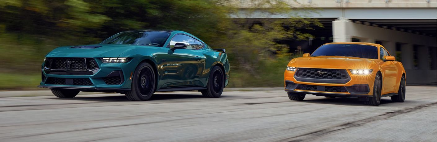 2026 Ford Mustang driving on a road