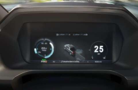 2022 Ford F-150 Lightning Instrument Panel displays drive modes
