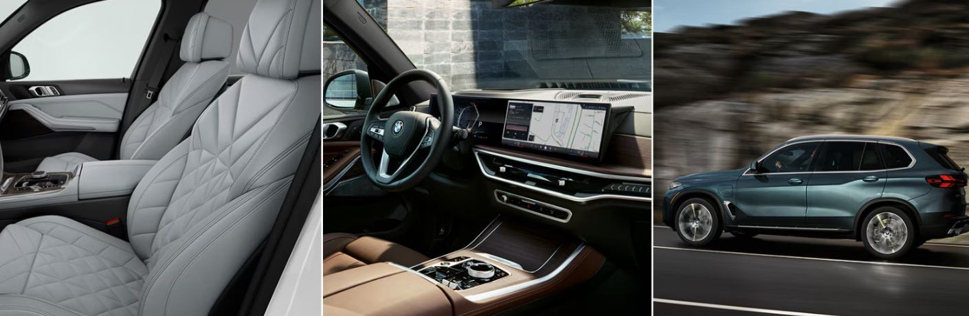 2025 BMW X5 interior dash and exterior