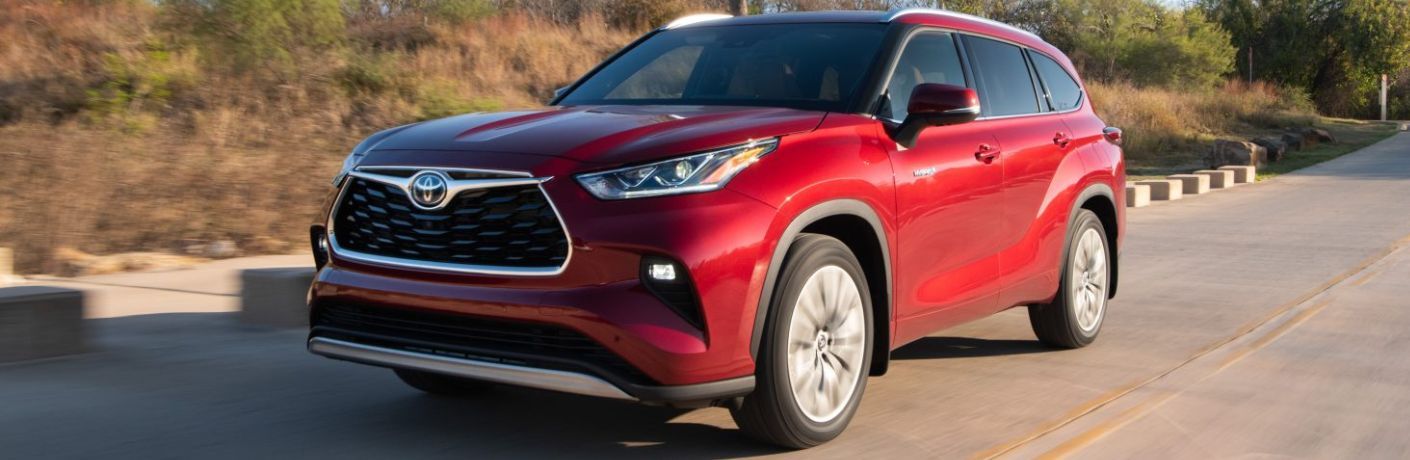 2021 Toyota Highlander Hybrid on the road