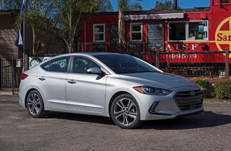 Front view of the 2017 Hyundai Elantra parked
