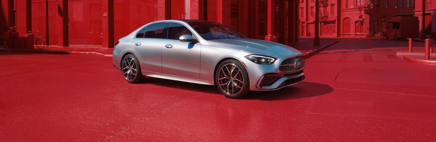 2026 Mercedes-Benz C-Class Sedan in a red world