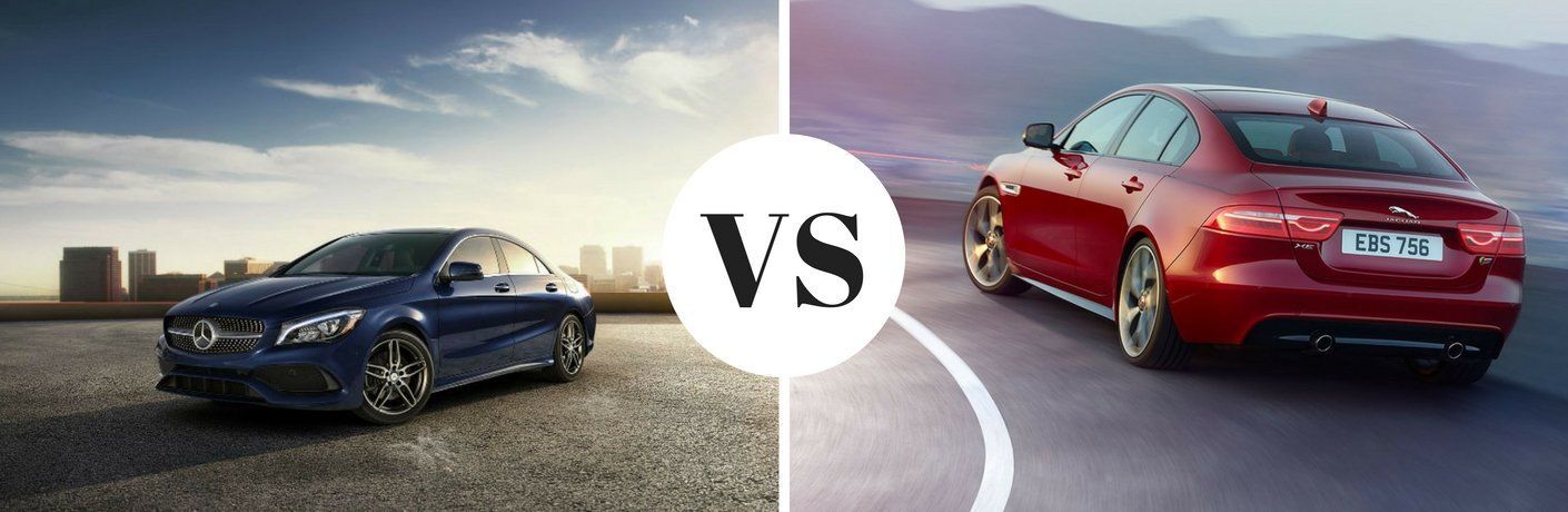 How does the Mercedes-Benz CLA compare to the Jaguar XE