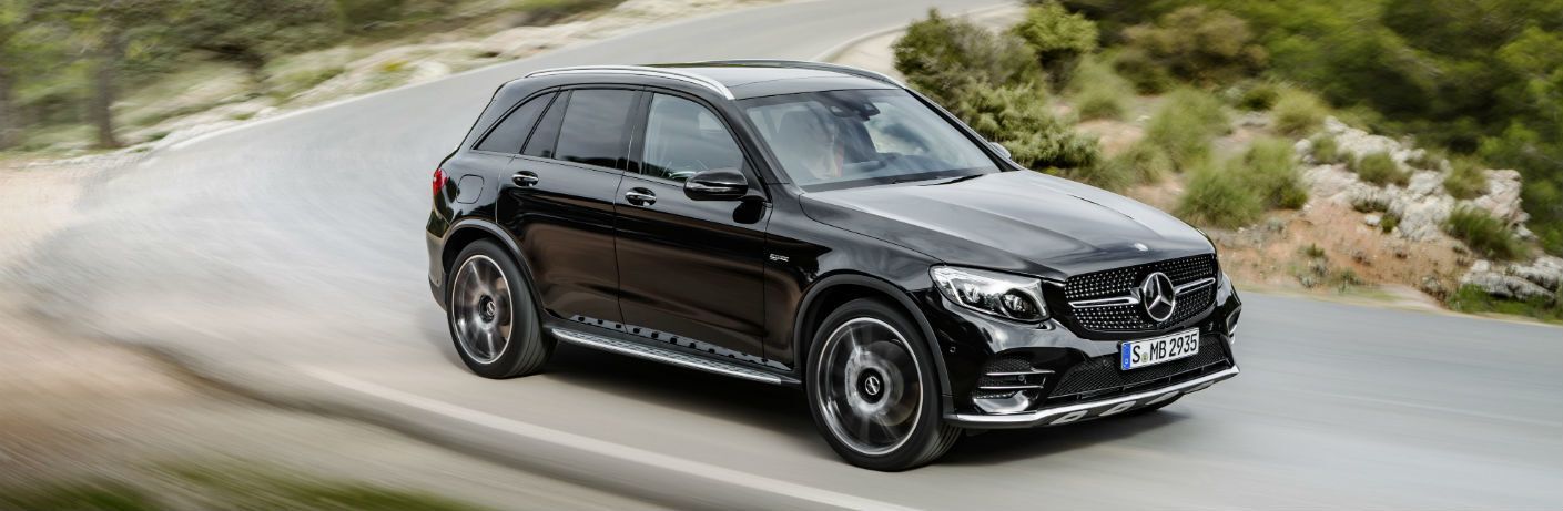 2017 Mercedes-Benz GLC driving fast