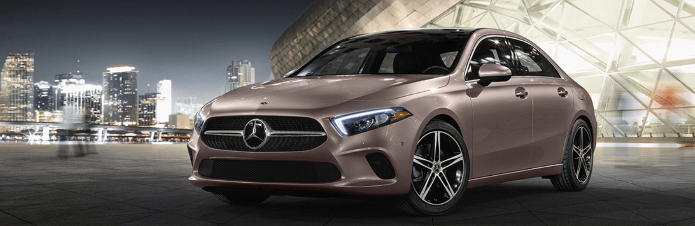 The Side View of the Rose Gold 2022 Mercedes-Benz A