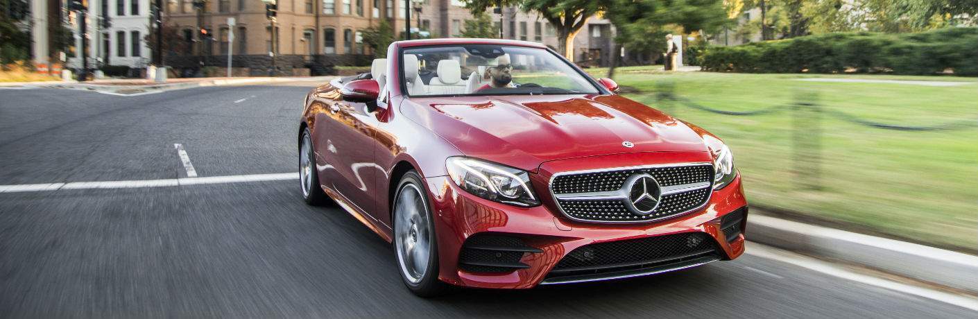 2018 E-Class Cabriolet in Red Front View