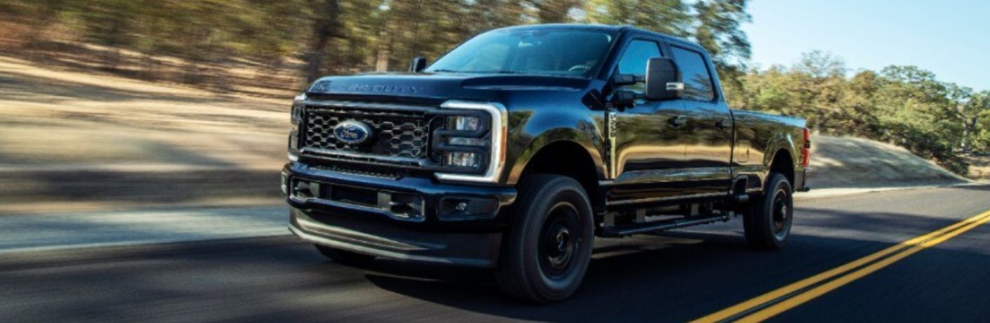 front and side view of a Ford F-250
