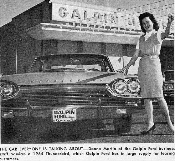 Leasing ad for the 1964 Thunderbird