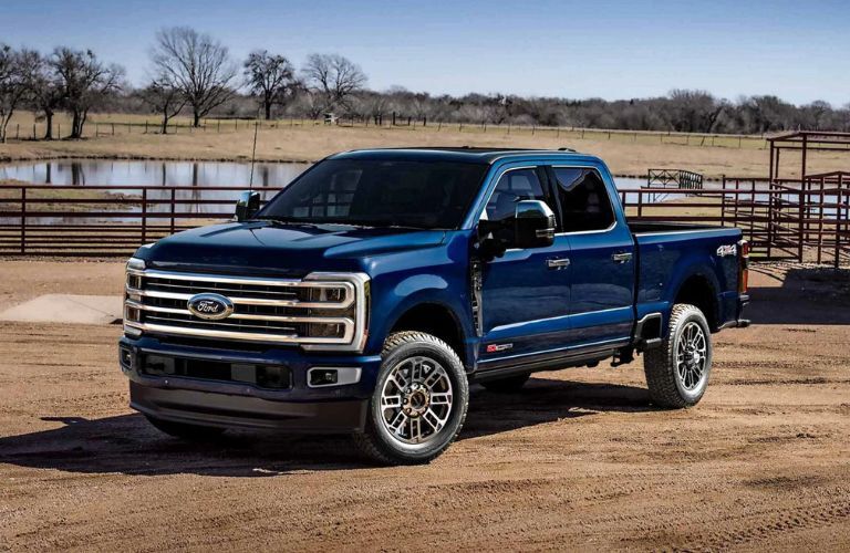 2025 Ford F-350 Platinum on a farm