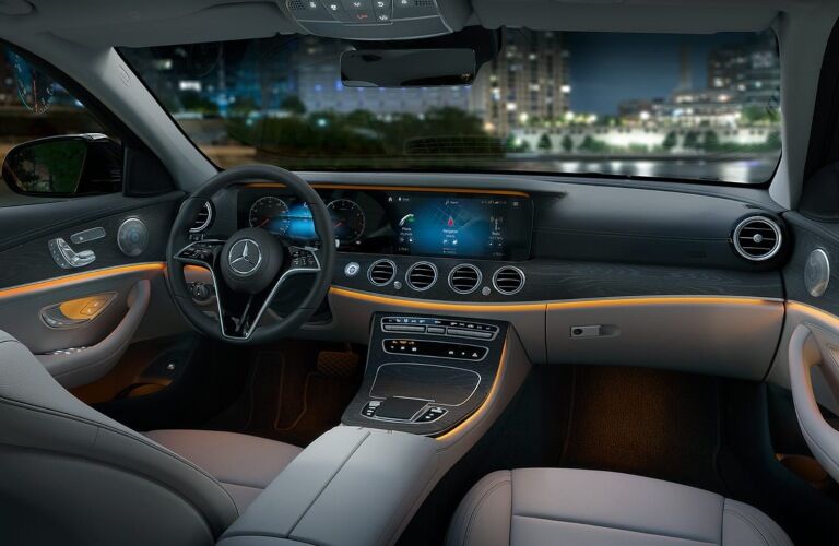 2022 Mercedes-Benz E-Class dash and steering wheel