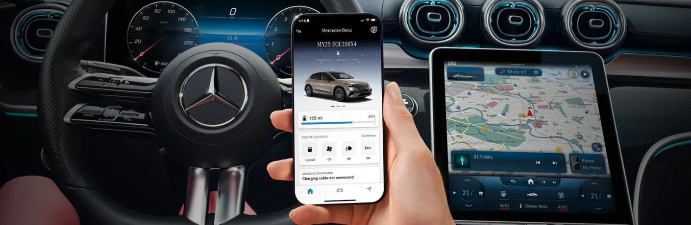 The Mercedes-Benz app banner