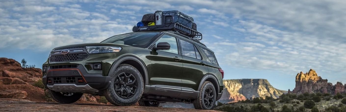 Ford Explorer parked on an off-road terrain