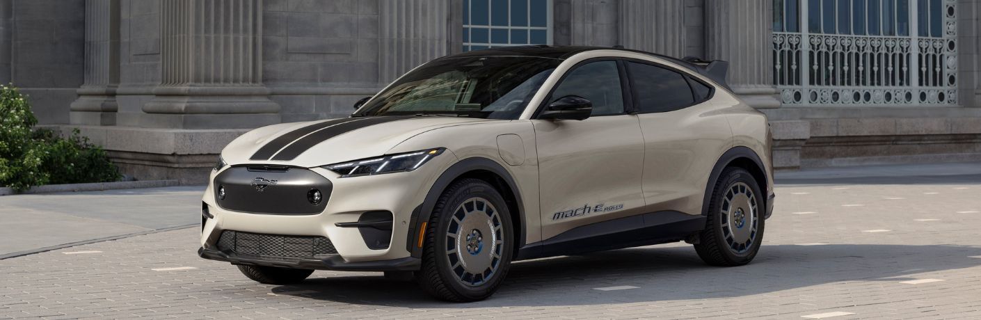 2025 Ford Mustang Mach-E Rally front and side view