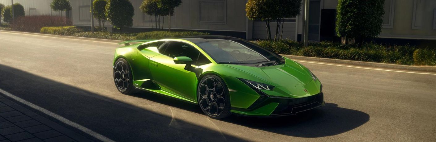 Lamborghini supercar on a road