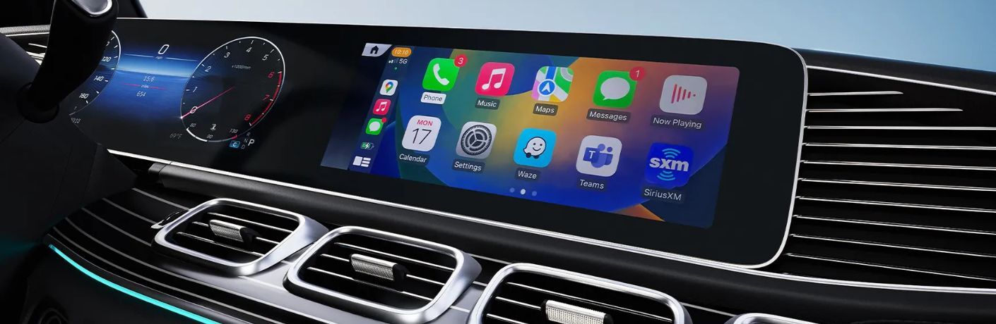 touchscreen display in a Mercedes-Benz