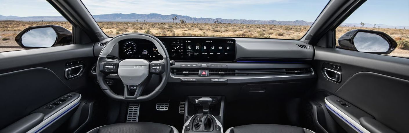 2026 Kia K4 front seats and steering wheel