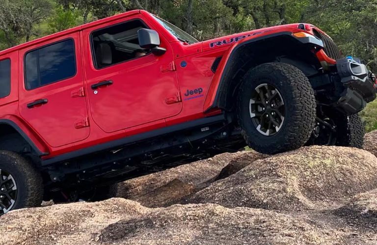 2024 Jeep Wrangler on a rocky terrain