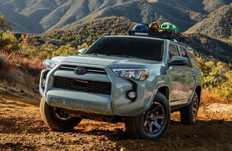 front view image of a Toyota SUV off-road
