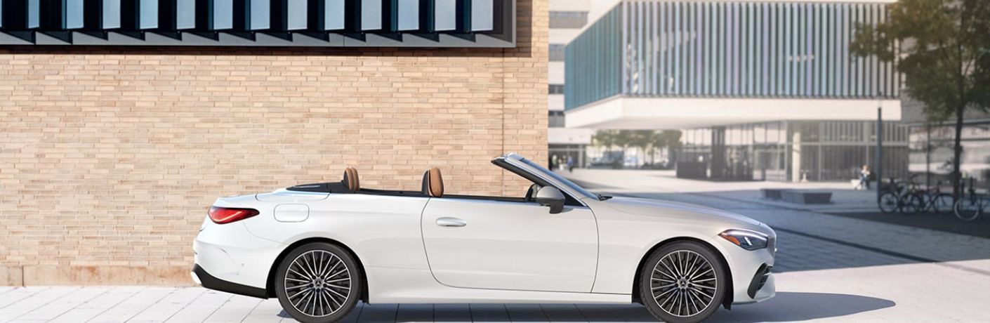 Side view of the 2027 Mercedes-Benz CLE Cabriolet White