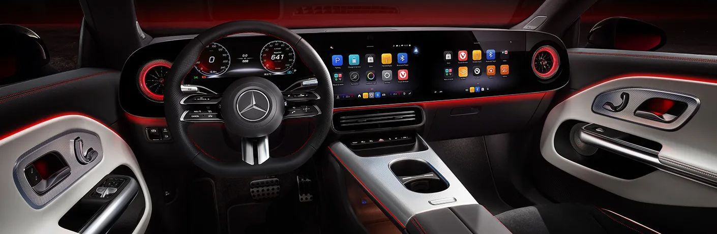 Inside a Mercedes-Benz electric vehicle