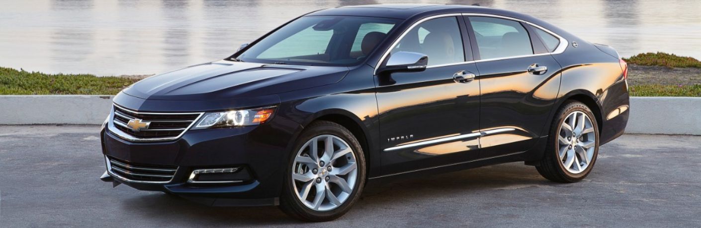 Front three-quarter view of the 2018 Chevrolet Impala parked