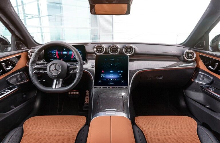 2022 Mercedes-Benz C-Class tan and black interior