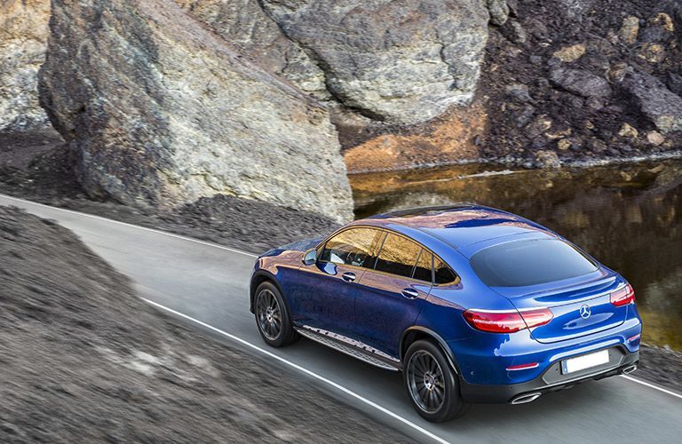 2017 Mercedes-Benz GLC driving through mountains