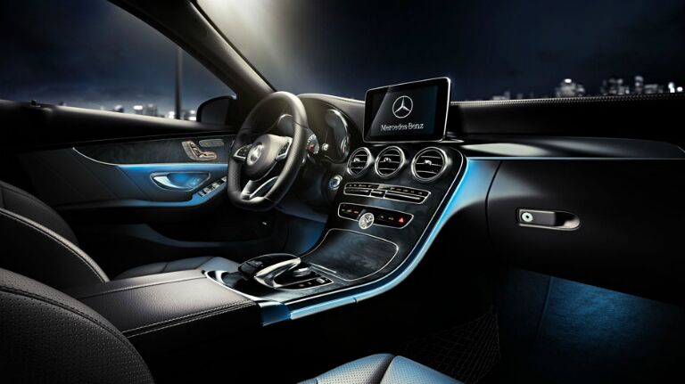 Illuminated Mercedes-Benz C300 Interior