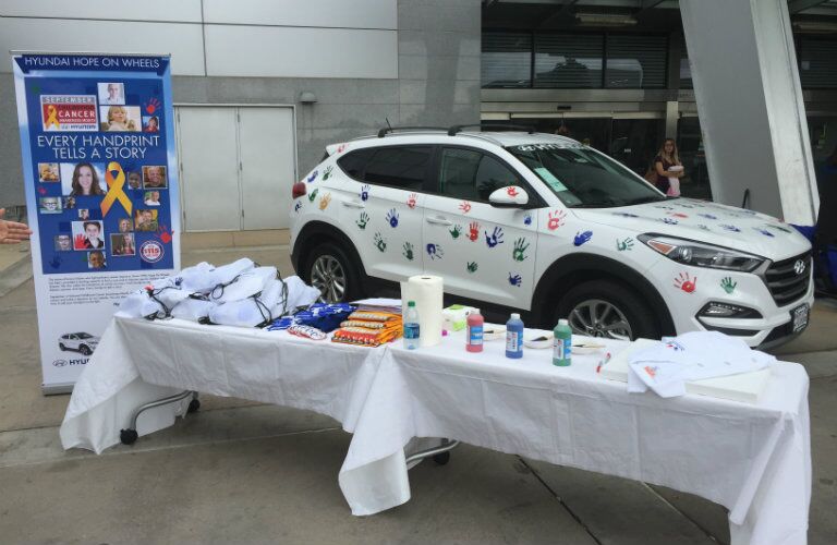 Hyundai Hope on Wheels Handprint Ceremony