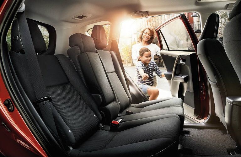 Rear Seat of the 2016 Toyota RAV4
