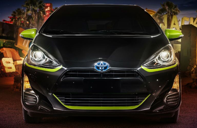 2016 Toyota Prius c Persona Series Special Edition Black Sand Pearl with Electric Lime