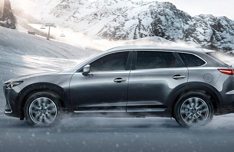 silver 2017 Mazda CX-9 side profile