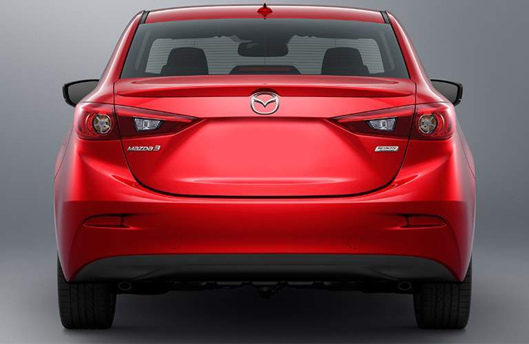 red 2018 Mazda3 back end