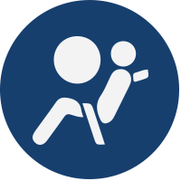 blue seatbelt icon