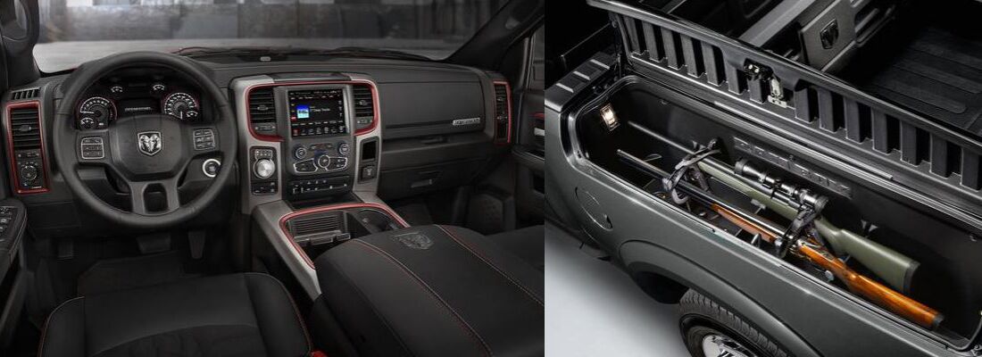 Ram 1500 interior and exterior at Kendall Ram